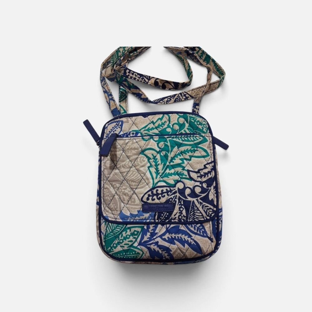 Vera Bradley Women's Blue Green Mini Hipster Crossbody Shoulder Bag Purse